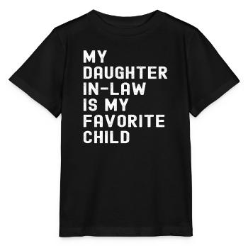 Meine Schwiegertochter ist die meines Lieblingskindervaters - Stanley/Stella Kinder T-Shirt MINI CREATOR  - Schwarz - Vorne - Mikhail (115cm)