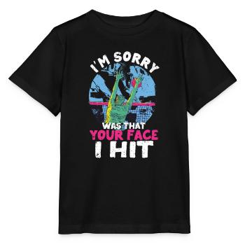 Je suis désolé, c’était ton visage que j’ai - T-shirt bio MINI CREATOR Stanley/Stella Enfant - noir - Devant - Mikhail (115cm)