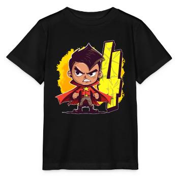 4 ans Super-héros et Action Fête d’anniversaire des enfants - T-shirt bio MINI CREATOR Stanley/Stella Enfant - noir - Devant - Mikhail (115cm)