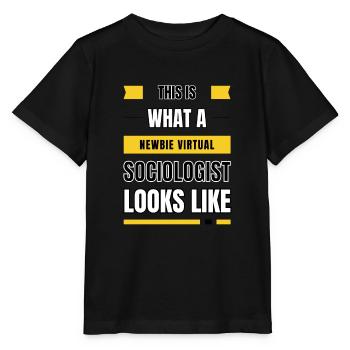 Sociologue virtuel débutant - T-shirt bio MINI CREATOR Stanley/Stella Enfant - noir - Devant - Mikhail (115cm)