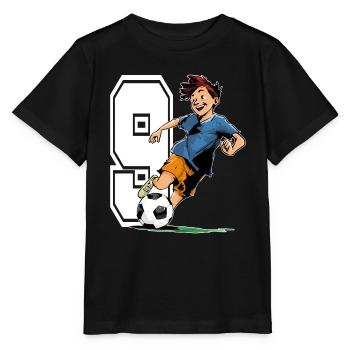 9 Year Old Footballer & Soccer Children's Birthday Party - Stanley/Stella MINI CREATOR Kids’ T-Shirt - black - Front - Mikhail (115cm)