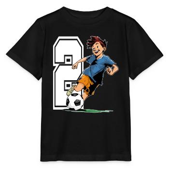 2 Jahre alt Fußballer & Fußball Kindergeburtstag - Stanley/Stella Kinder T-Shirt MINI CREATOR  - Schwarz - Vorne - Mikhail (115cm)