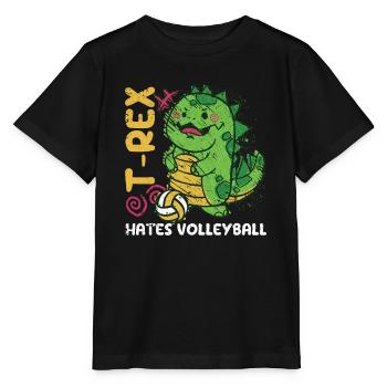 T-Rex déteste les joueurs de volleyball athlètes sports de loisir - T-shirt bio MINI CREATOR Stanley/Stella Enfant - noir - Devant - Mikhail (115cm)