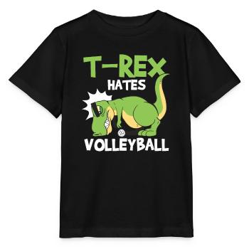 T-Rex déteste les joueurs de volleyball athlètes sports de loisir - T-shirt bio MINI CREATOR Stanley/Stella Enfant - noir - Devant - Mikhail (115cm)
