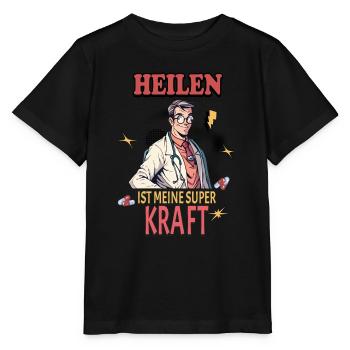 Heilen ist meine Superkraft - Stanley/Stella Kinder T-Shirt MINI CREATOR  - Schwarz - Vorne - Mikhail (115cm)