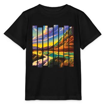 Randonnée en montagne Randonneurs en montagne Randonnées en montagne - T-shirt bio MINI CREATOR Stanley/Stella Enfant - noir - Devant - Mikhail (115cm)