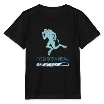 Dive Into Your Dreams Retro Diver Designs Present - Stanley/Stella MINI CREATOR Kids’ T-Shirt - black - Front - Mikhail (115cm)