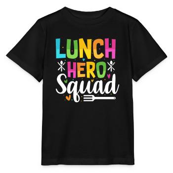 School Lunch Hero Squad Funny - Stanley/Stella MINI CREATOR Kids’ T-Shirt - black - Front - Mikhail (115cm)