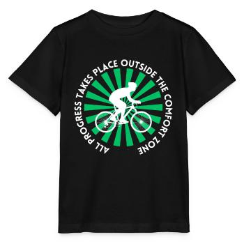 MTB Road Bike Cyclist Leave your comfort zone - Stanley/Stella MINI CREATOR Kids’ T-Shirt - black - Front - Mikhail (115cm)