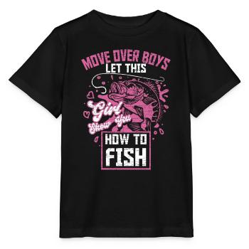Angeln Fischen Anglerin Geschenk - Stanley/Stella Kinder T-Shirt MINI CREATOR  - Schwarz - Vorne - Mikhail (115cm)