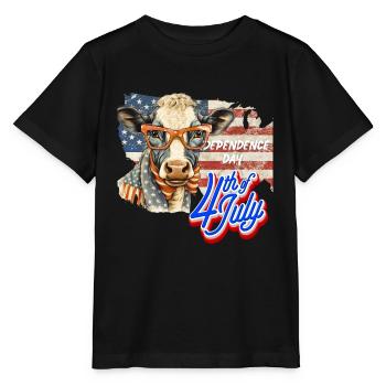 4. Juli - US-Unabhängigkeitstag - Stanley/Stella Kinder T-Shirt MINI CREATOR  - Schwarz - Vorne - Mikhail (115cm)