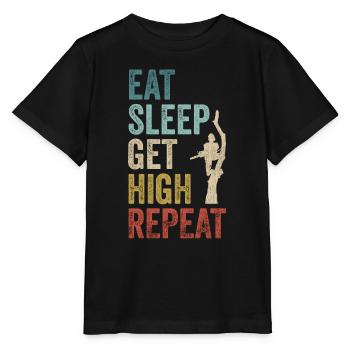 Mangez dormez Se défoncez Bûcherons répétitifs - T-shirt bio MINI CREATOR Stanley/Stella Enfant - noir - Devant - Mikhail (115cm)