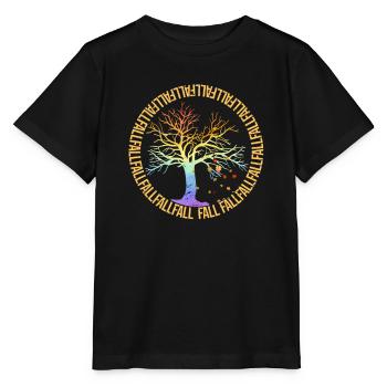 Saison d’automne Feuille d’équinoxe d’automne - T-shirt bio MINI CREATOR Stanley/Stella Enfant - noir - Devant - Mikhail (115cm)