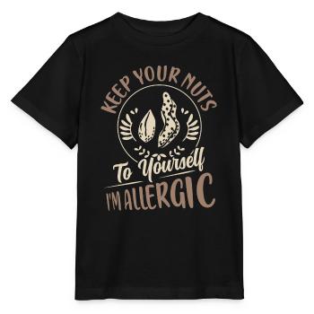 Garde tes noix pour toi Je suis allergique Allergie Aw - T-shirt bio MINI CREATOR Stanley/Stella Enfant - noir - Devant - Mikhail (115cm)