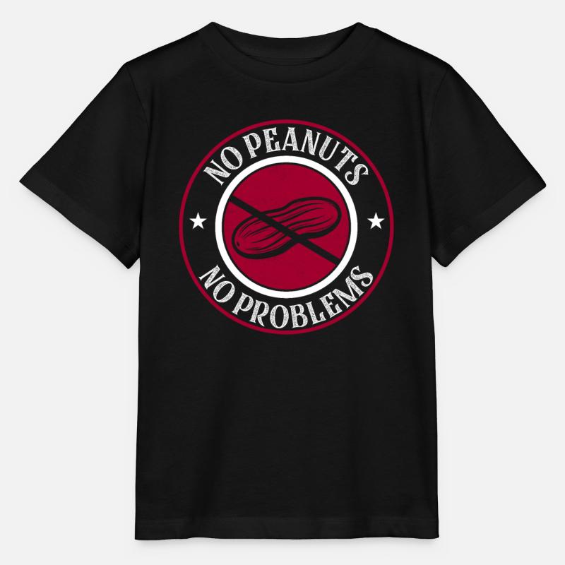 No Peanuts No Problems Awareness Nut Allergic - Stanley/Stella Kinder T-Shirt MINI CREATOR  - Schwarz