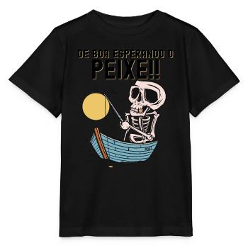 De Boa Esperando o Peixe - Stanley/Stella Kinder T-Shirt MINI CREATOR  - Schwarz - Vorne - Mikhail (115cm)