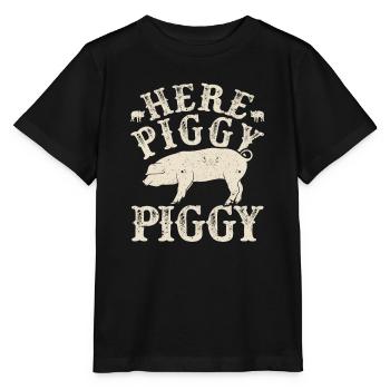 Ici Piggy Piggy Funny Sanglier - T-shirt bio MINI CREATOR Stanley/Stella Enfant - noir - Devant - Mikhail (115cm)