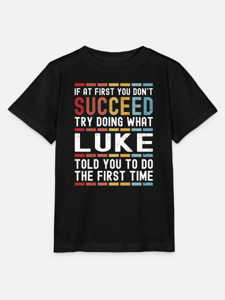 Lukas Name Personalisiert Lustig Geburtstag Weihnachten - Stanley/Stella Kinder T-Shirt MINI CREATOR - Schwarz