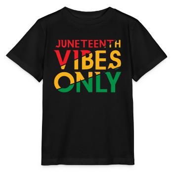 Celebrate Juneteenth Vibes Black History - Stanley/Stella Kinder T-Shirt MINI CREATOR  - Schwarz - Vorne - Mikhail (115cm)