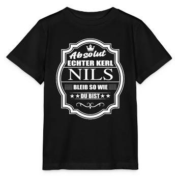 Absolut Echter Kerl Nils Bleib So Wie Du Bist - Stanley/Stella Kinder T-Shirt MINI CREATOR  - Schwarz - Vorne - Mikhail (115cm)