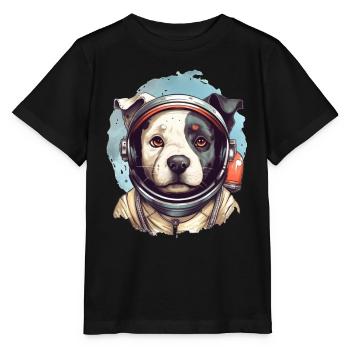 Astronauts Dog - Stanley/Stella MINI CREATOR Kids’ T-Shirt - black - Front - Mikhail (115cm)