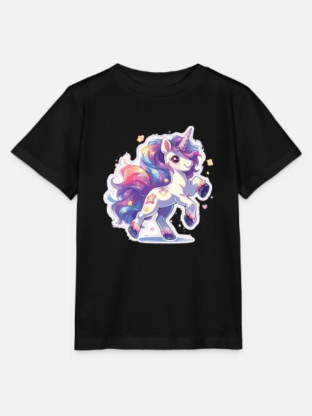 Süßes Einhorn Unicorns Einhörner - Stanley/Stella Kinder T-Shirt MINI CREATOR - Schwarz