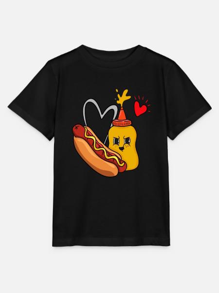 Hotdog und Senf - Stanley/Stella Kinder T-Shirt MINI CREATOR  - Schwarz