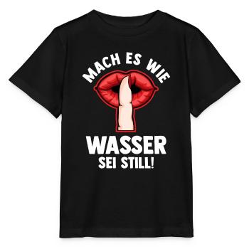 Mach es wie Wasser sei Still - Stanley/Stella Kinder T-Shirt MINI CREATOR  - Schwarz - Vorne - Mikhail (115cm)