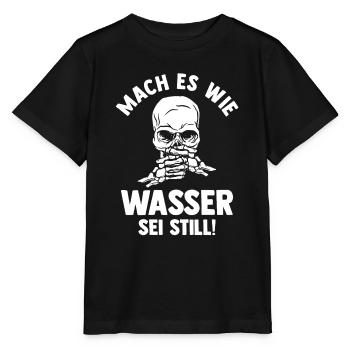Mach es wie Wasser sei Still - Stanley/Stella Kinder T-Shirt MINI CREATOR  - Schwarz - Vorne - Mikhail (115cm)