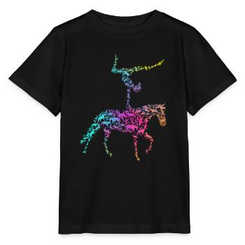 Voltigieren Reiten Pferd Spruch Reiter Reitverein - Stanley/Stella Kinder T-Shirt MINI CREATOR  - Schwarz - Vorne - Mikhail (115cm)