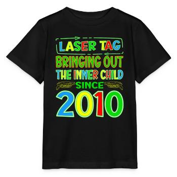 Laser Tag Bringing Out The Inner Child Years Old - Stanley/Stella MINI CREATOR Kids’ T-Shirt - black - Front - Mikhail (115cm)