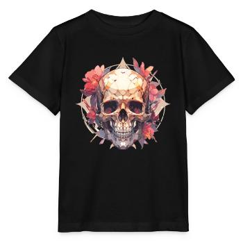 Skulls Skull Skull Skull Flowers - Stanley/Stella MINI CREATOR Kids’ T-Shirt - black - Front - Mikhail (115cm)