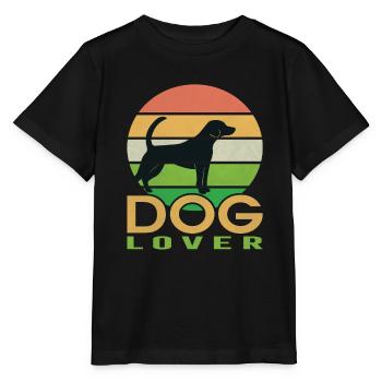 Amoureux des chiens - T-shirt bio MINI CREATOR Stanley/Stella Enfant - noir - Devant - Mikhail (115cm)