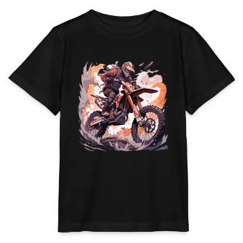Motocross Dirt Bike Motocross Motocross Motorcycle - Stanley/Stella MINI CREATOR Kids’ T-Shirt - black - Front - Mikhail (115cm)
