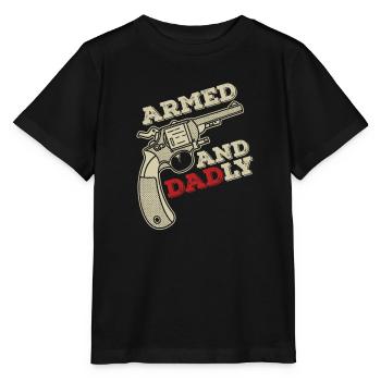 Pères paternels armés et paternels - T-shirt bio MINI CREATOR Stanley/Stella Enfant - noir - Devant - Mikhail (115cm)