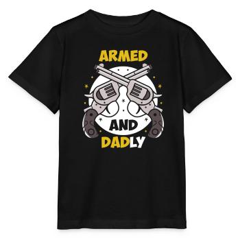 Pères paternels armés et paternels - T-shirt bio MINI CREATOR Stanley/Stella Enfant - noir - Devant - Mikhail (115cm)
