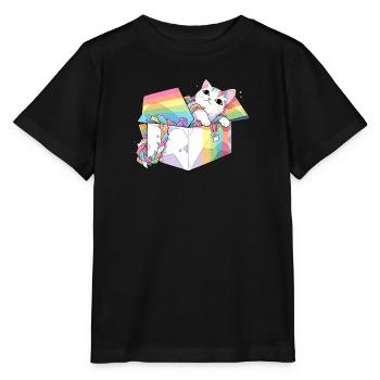Cool Pet Lover Rainbow Cat LGBT Transgender Humour - T-shirt bio MINI CREATOR Stanley/Stella Enfant - noir - Devant - Mikhail (115cm)