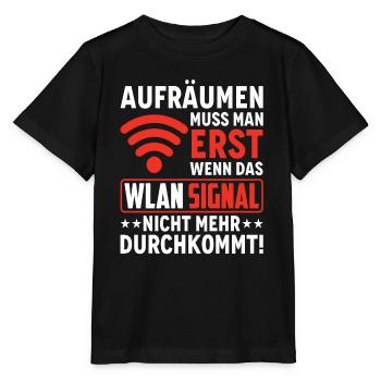 Wlan Wlan Signal Internet Wlan Sprüche - Stanley/Stella Kinder T-Shirt MINI CREATOR  - Schwarz - Vorne - Mikhail (115cm)
