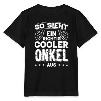 Onkel Onkel Geburtstag Onkel Sprüche Bester Onkel - Stanley/Stella Kinder T-Shirt MINI CREATOR  - Schwarz - Vorne - Mikhail (115cm)