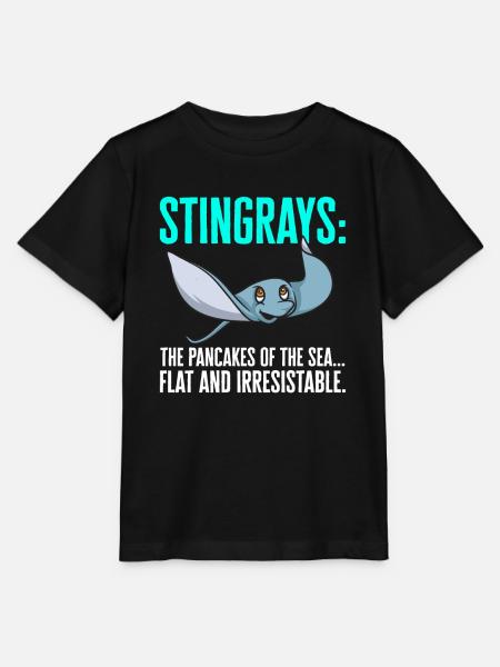 Stachelrochen Mantarochen Ozean Rochen - Stanley/Stella Kinder T-Shirt MINI CREATOR  - Schwarz