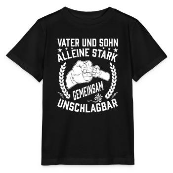 Vater und Sohn - Stanley/Stella Kinder T-Shirt MINI CREATOR  - Schwarz - Vorne - Mikhail (115cm)