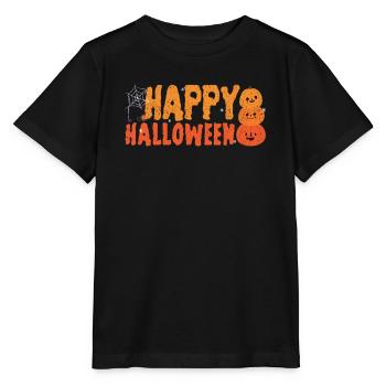 Happy Halloween Kürbisliebhaber Kürbisse Spooky - Stanley/Stella Kinder T-Shirt MINI CREATOR  - Schwarz - Vorne - Mikhail (115cm)