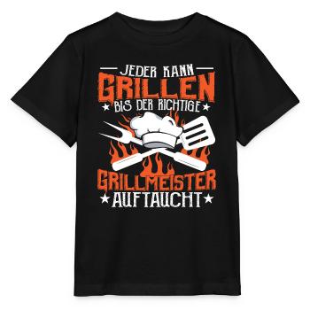 Grill Grillen Jeder kann Grillen - Stanley/Stella Kinder T-Shirt MINI CREATOR  - Schwarz - Vorne - Mikhail (115cm)