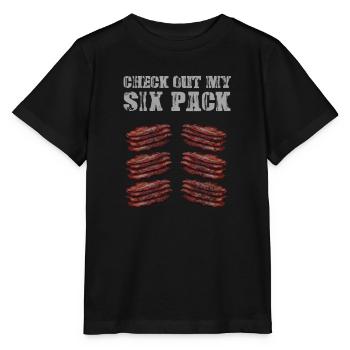 Check out my Sixpack Bacon Lover Crispy - Stanley/Stella MINI CREATOR Kids’ T-Shirt - black - Front - Mikhail (115cm)