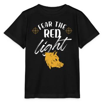 Fear the red light hog hunting - Stanley/Stella MINI CREATOR Kids’ T-Shirt - black - Front - Mikhail (115cm)