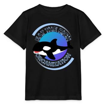 Essen Sie den reichen Orca-Orkanisationsozean - Stanley/Stella Kinder T-Shirt MINI CREATOR  - Schwarz - Vorne - Mikhail (115cm)