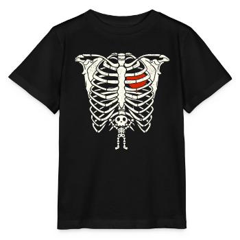 Skeleton Pregnancy Announcement XRay Baby Lust - Stanley/Stella MINI CREATOR Kids’ T-Shirt - black - Front - Mikhail (115cm)