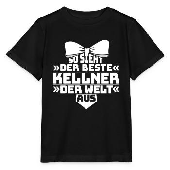 Kellner Servierkraft - Stanley/Stella Kinder T-Shirt MINI CREATOR  - Schwarz - Vorne - Mikhail (115cm)