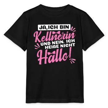 Kellnerin Restaurantfachfrau Gastronomie - Stanley/Stella Kinder T-Shirt MINI CREATOR  - Schwarz - Vorne - Mikhail (115cm)
