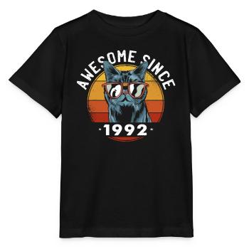 Génial depuis 1992, 31 ans, 31e anniversaire - T-shirt bio MINI CREATOR Stanley/Stella Enfant - noir - Devant - Mikhail (115cm)